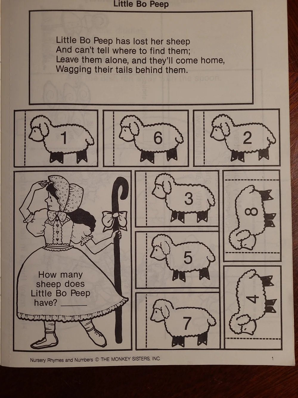 Vtg Nursery Rhymes and Numbers Activity Book Workbook Grade K-2 Unused